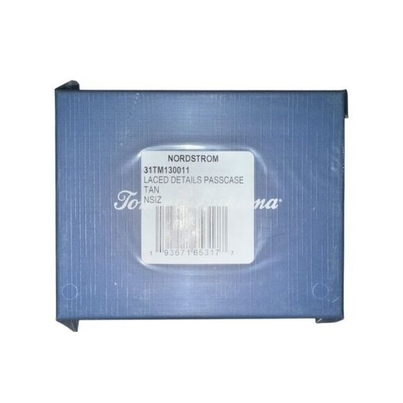 Tommy Bahama Mens Tan Leather Lace Details Bifold Wallet Gift Box New - Picture 4 of 6